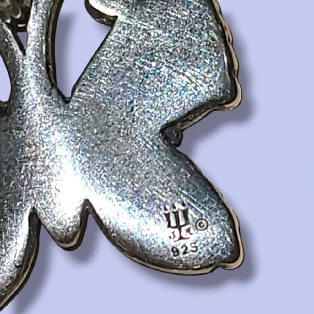 James Avery Sterling Silver Festival Butterfly Charm Pendant Uncut Loop
